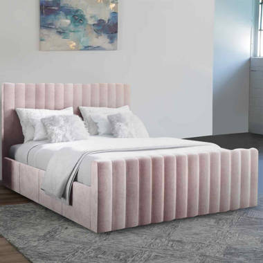 Khloe Bed Swing Package Envisage Trade Keesa Bed Small Double Plush Velvet Pink Wayfair